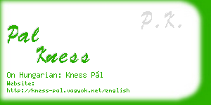 pal kness business card